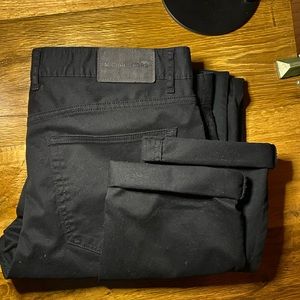 Michael Kors Slim Fit Stretch Pants (34x34 -Black)
